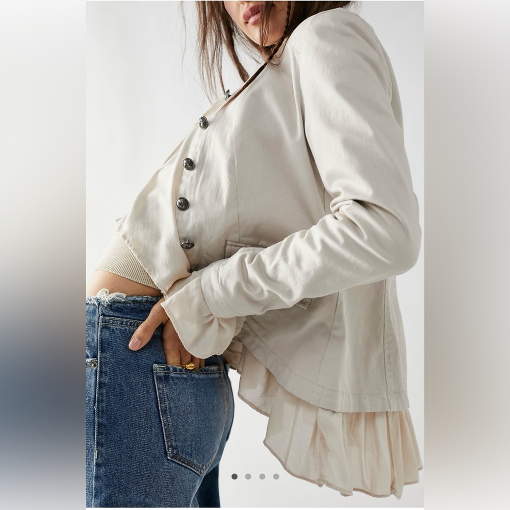 Free People Ruffles Romance Jacket -Size S